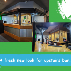 Upstairs bar has been painted and updated