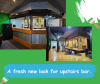 Upstairs bar has been painted and updated