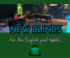 New blinds in the English pool area