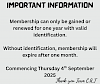 ID requirements at the venue